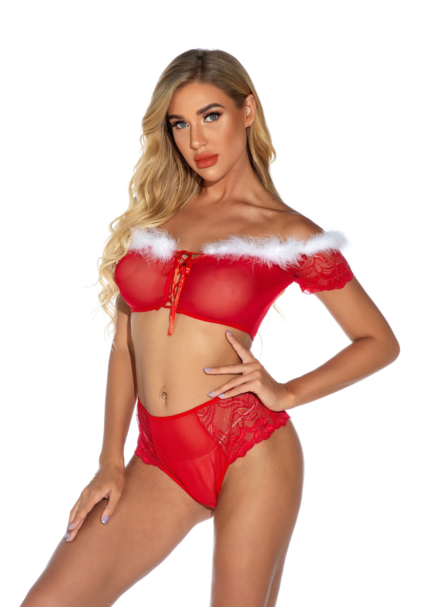 Tinsel Temptations Off Shoulder Set