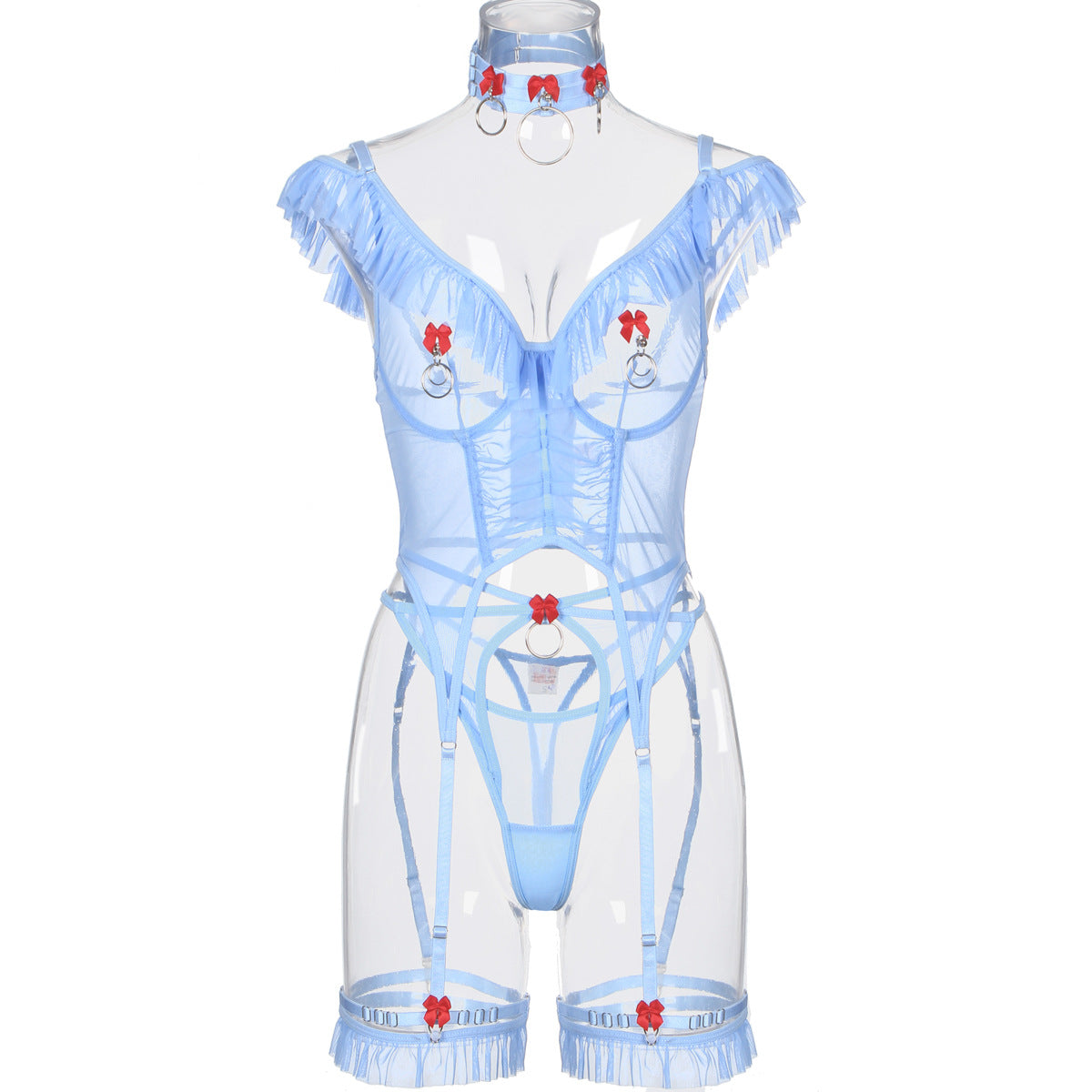 Exoctic Sheered Corset Set