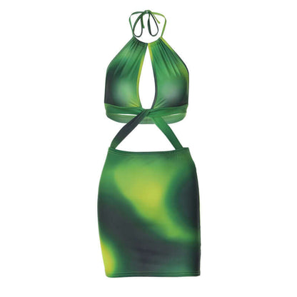 Open Bust Cross Section Dress