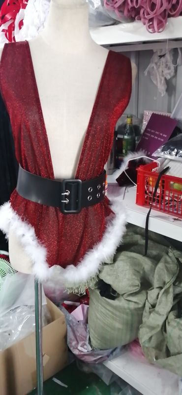 Deep V Ms. Claus Set