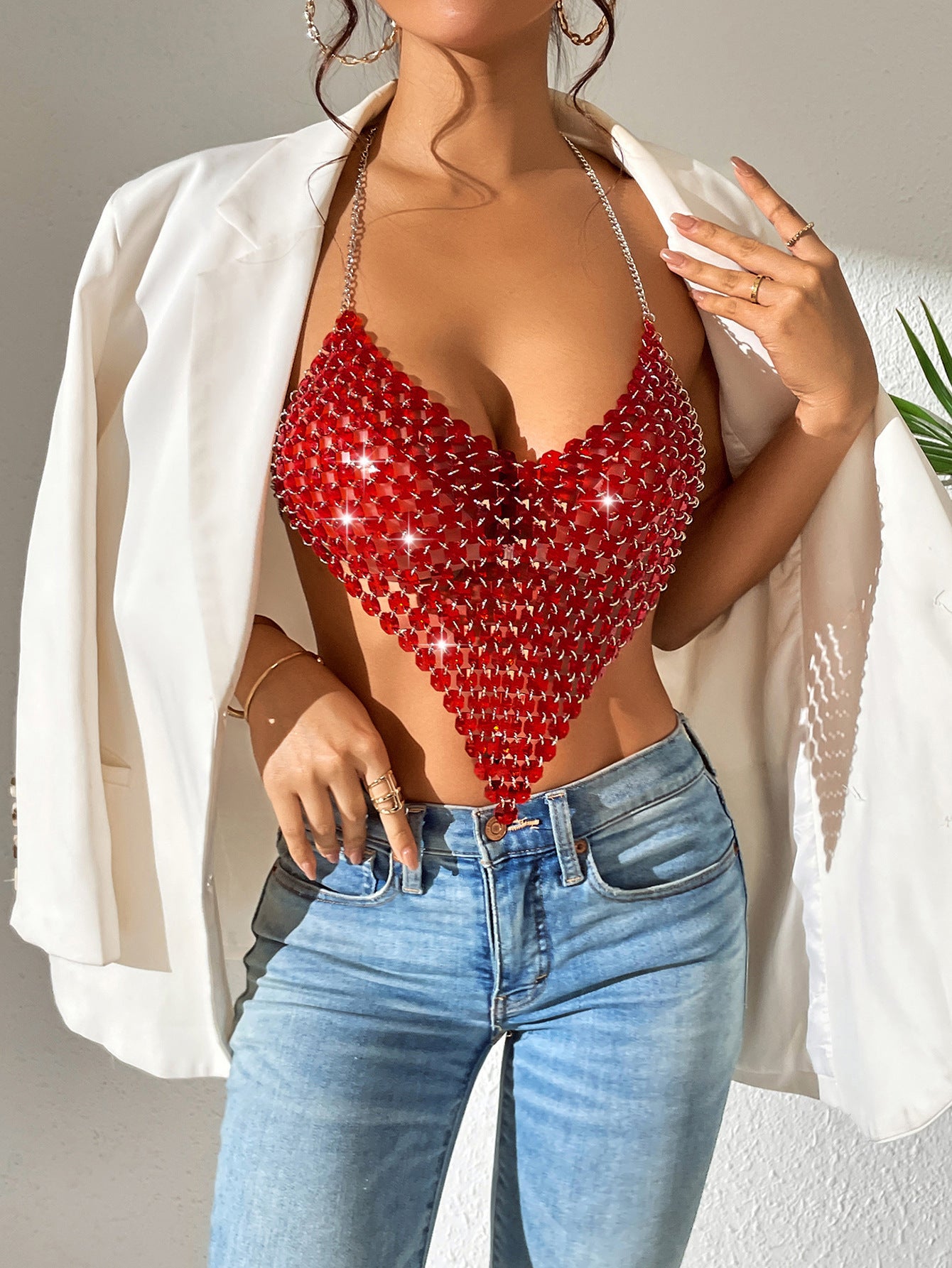 Woven Gem Top