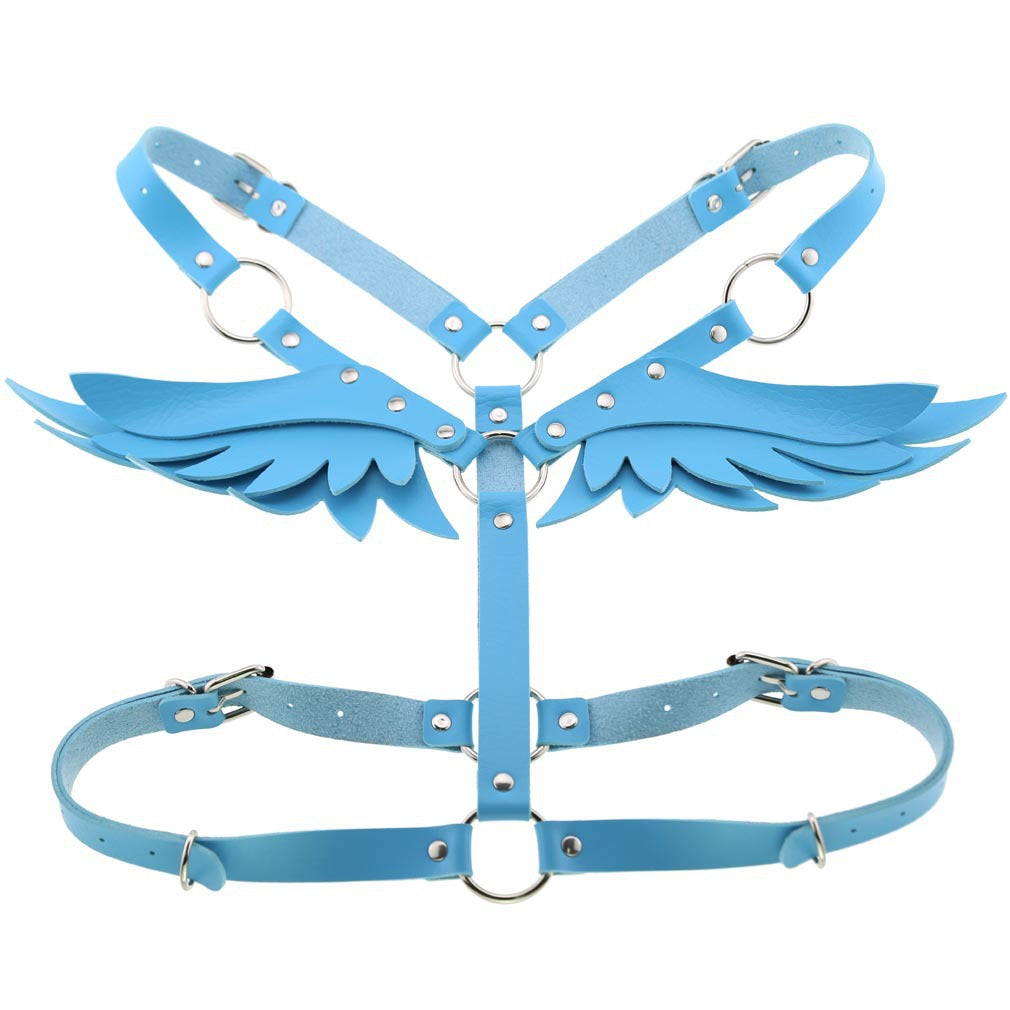 Winged Leather Harness Set