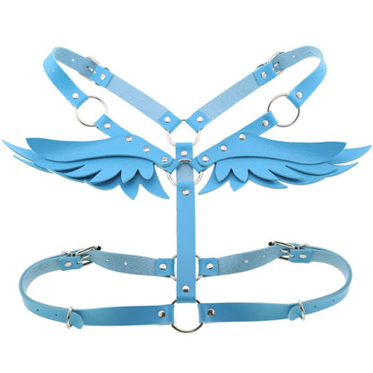 Winged Leather Harness Set