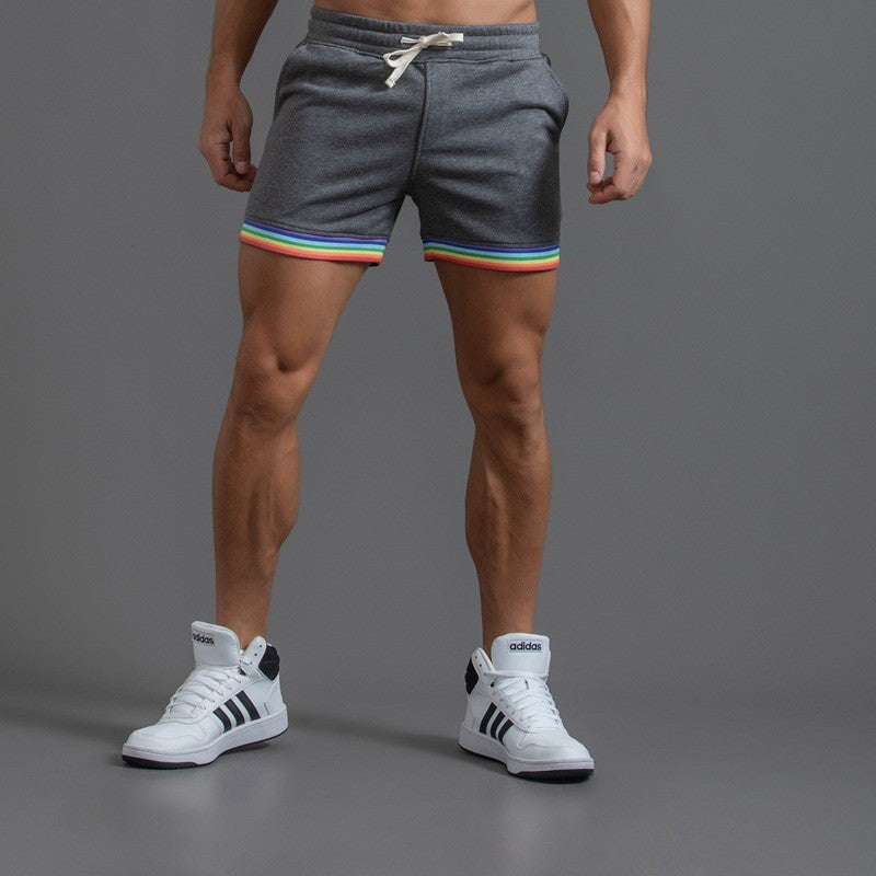 Sweat Workout Shorts Rainbow Trim