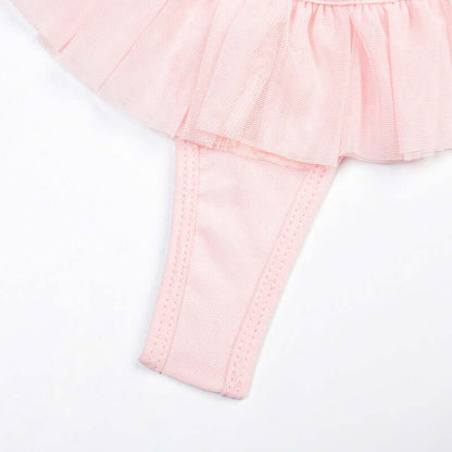 Pink Pleated Mesh Lingerie Set
