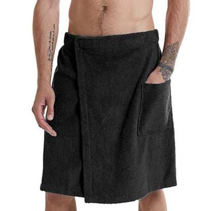 Velcro Bath Towel Men's With Pocket