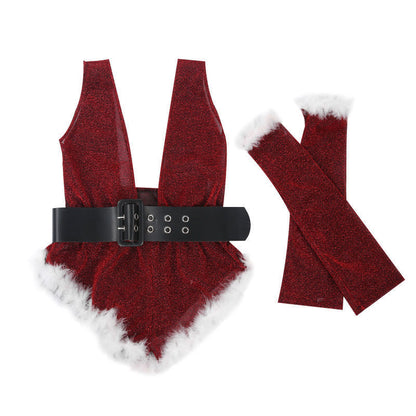 Deep V Ms. Claus Set