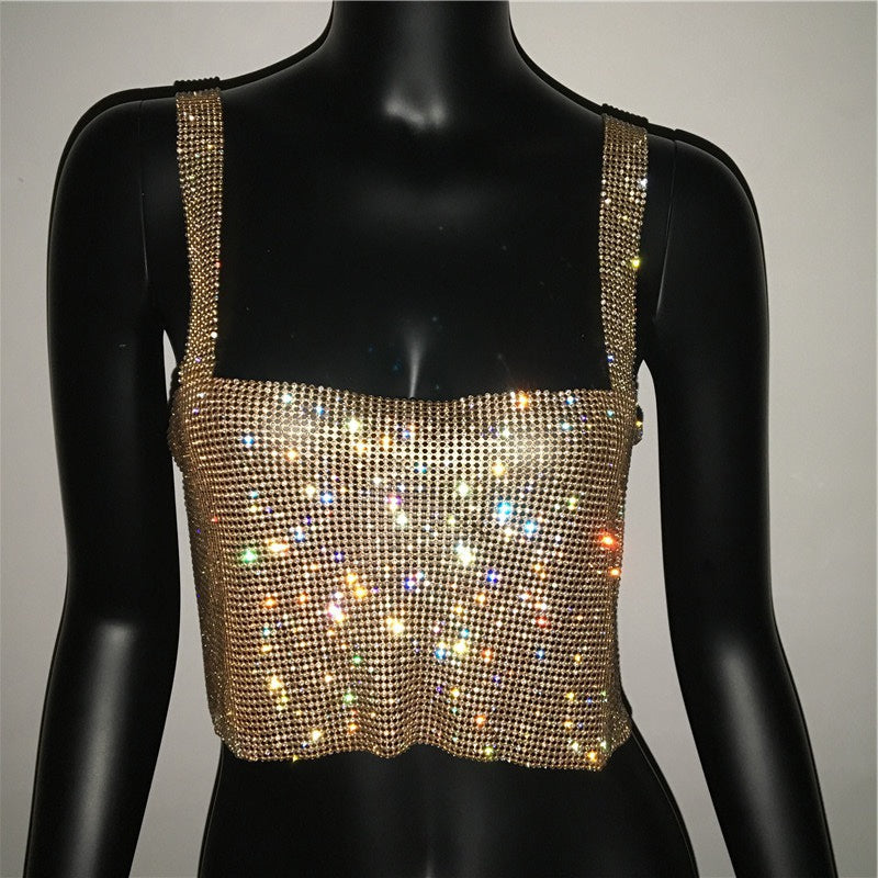 Rhinestone Crop Top