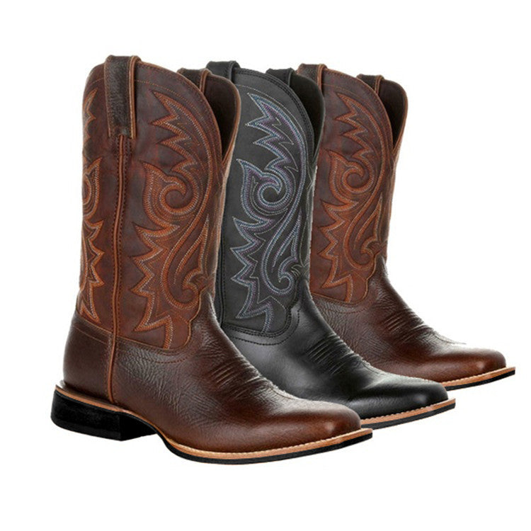 Square Toe Western Cowboy Boots