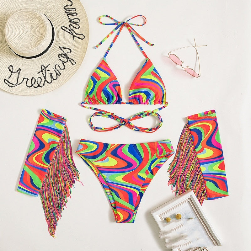 Retro Rave Tasseled Swimsuit