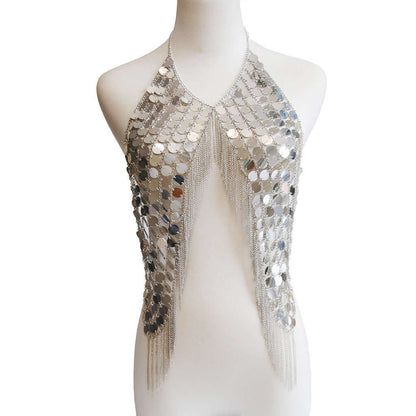 Sequin Body Chain Top
