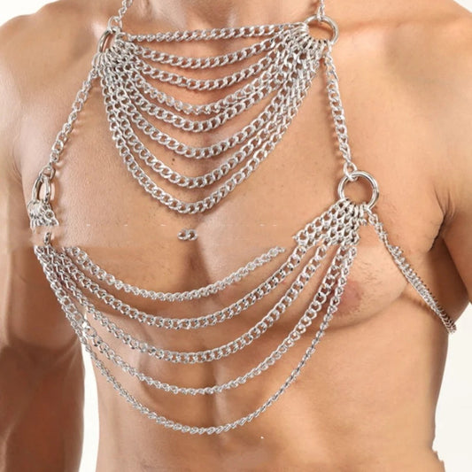 Men's Draping Body Chain