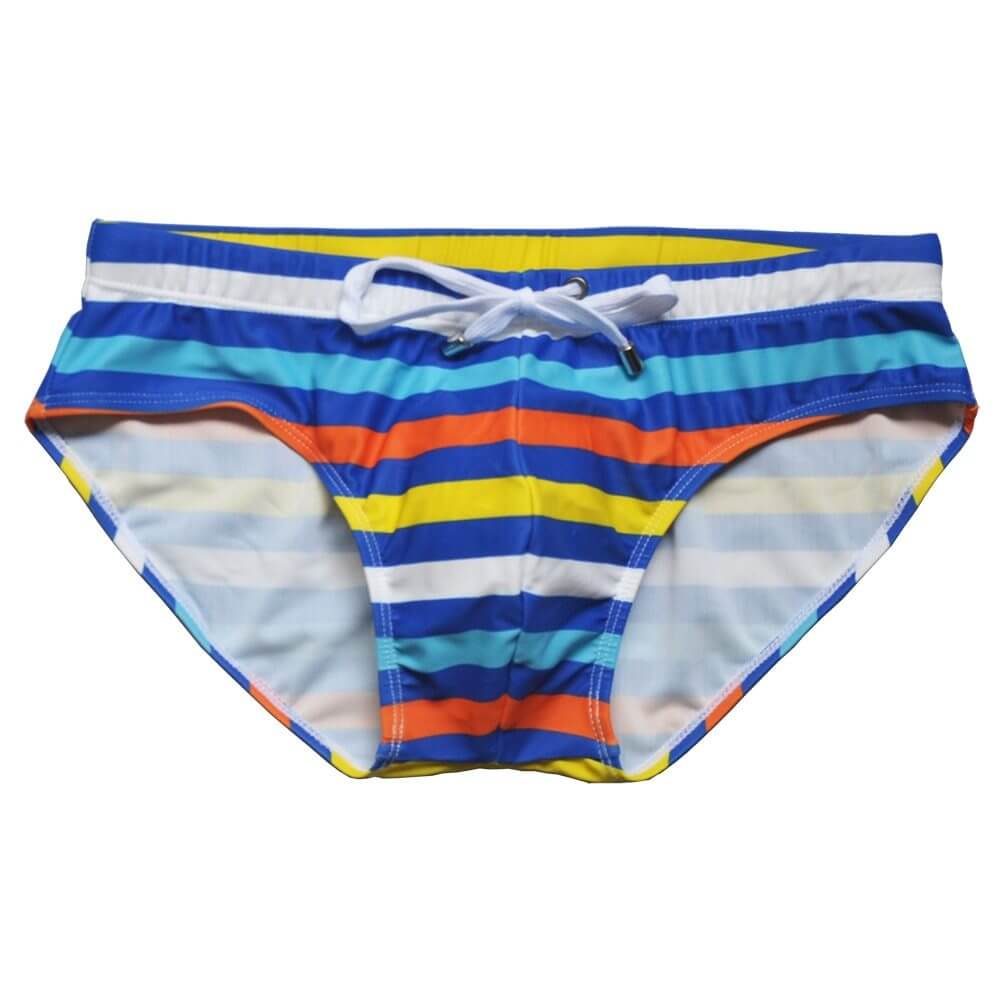 Men Striped Swim Brief