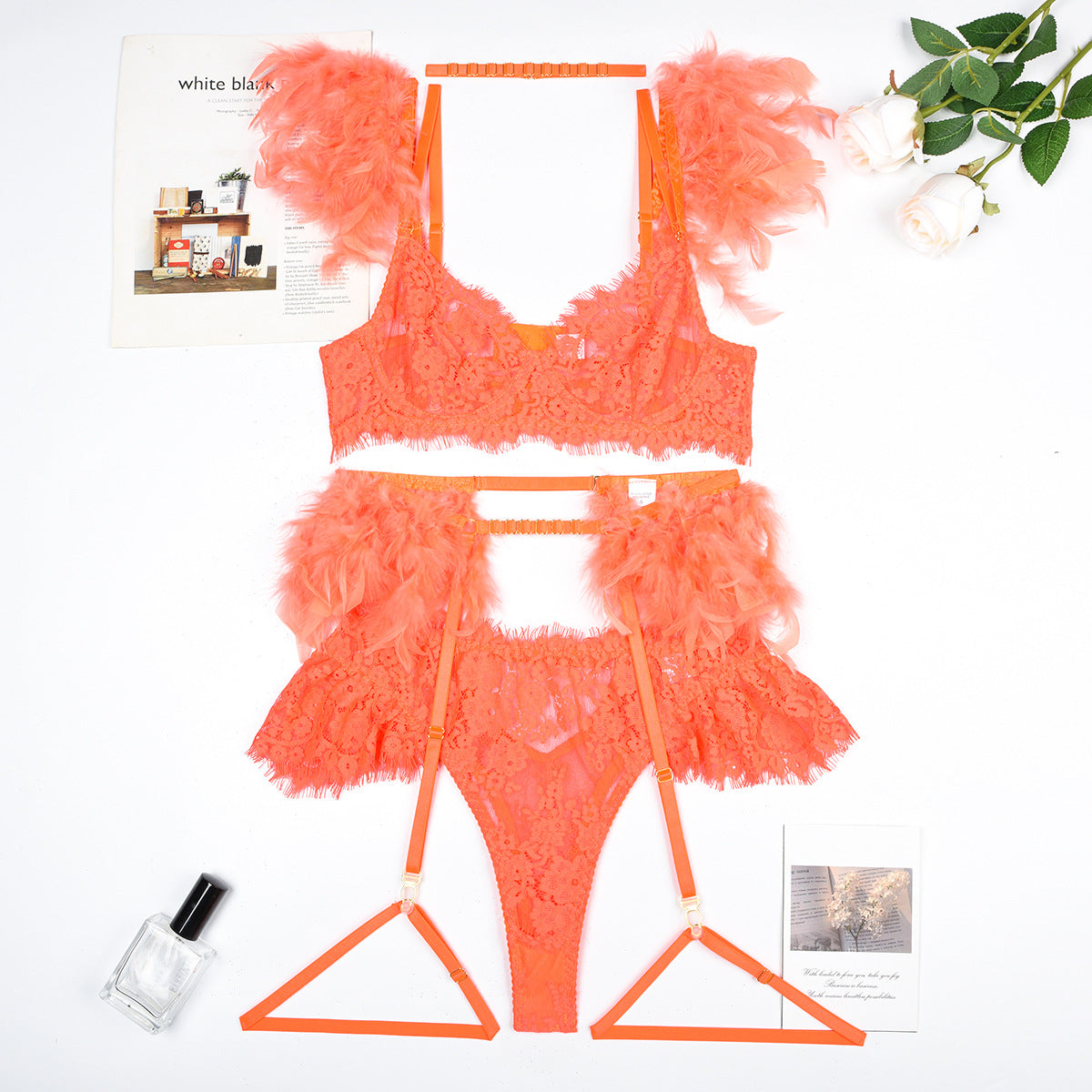 Flyaway Frayed Lace Set