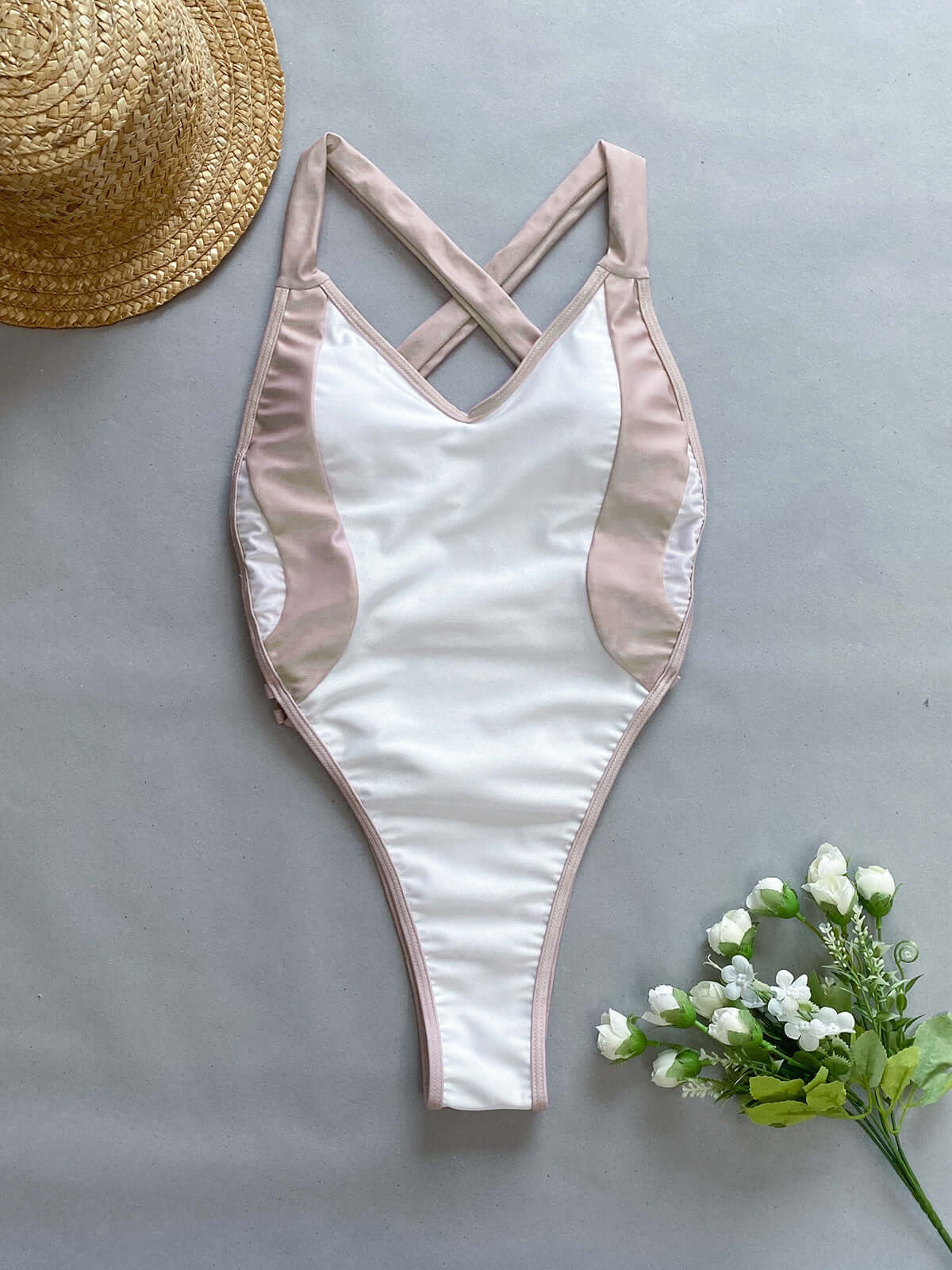 Crossing Back One-piece Thong Bikini