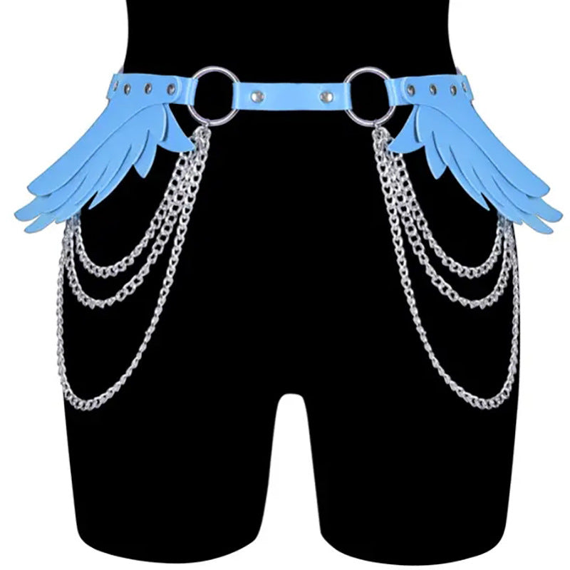 Winged Leather Harness Set