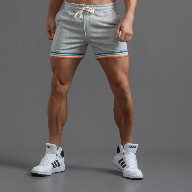 Sweat Workout Shorts Rainbow Trim