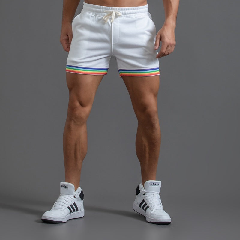 Sweat Workout Shorts Rainbow Trim