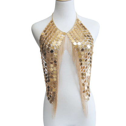 Sequin Body Chain Top