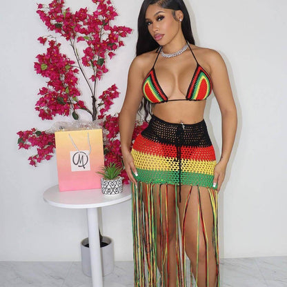 Rasta Tassel Beach Dress