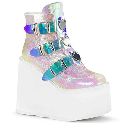 Ankle High Glitter Bomb Pink Platforms