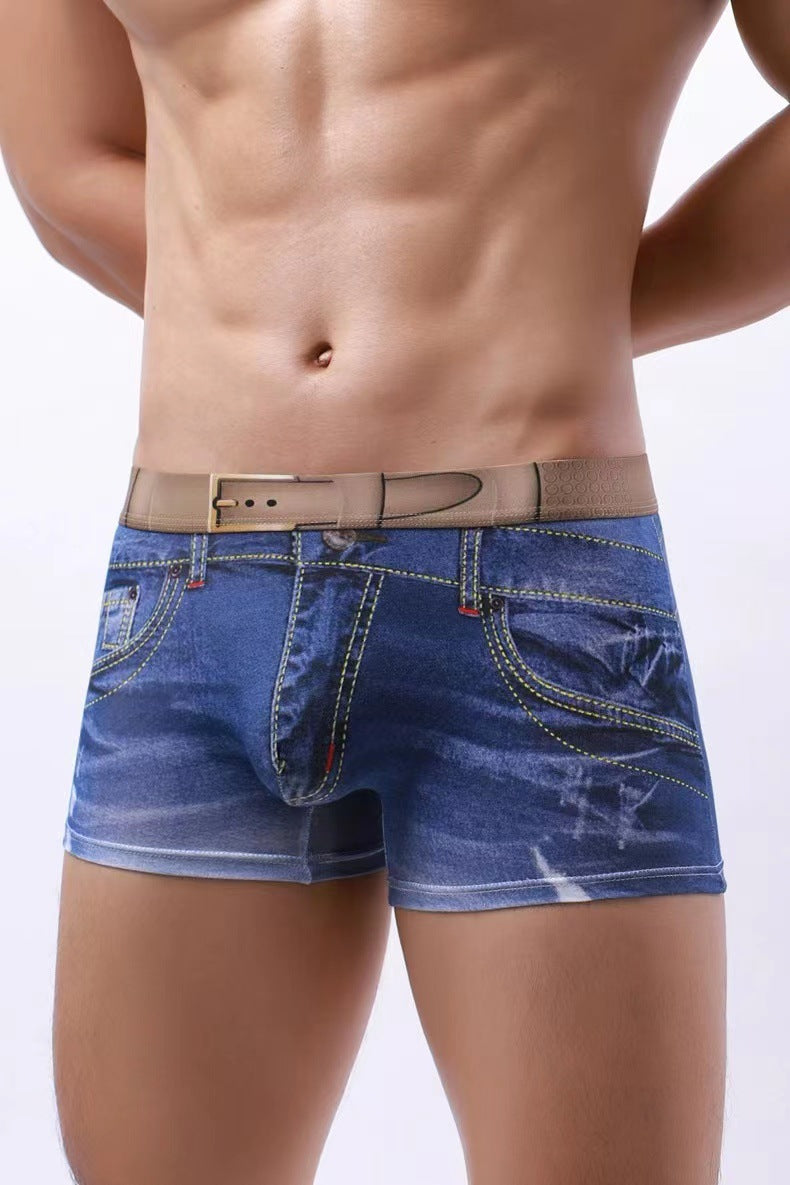 Imitation Jorts With Belt Look