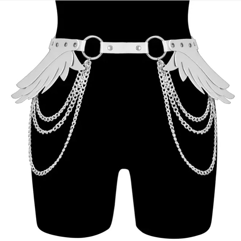 Winged Leather Harness Set