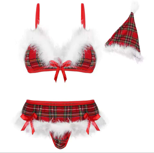 Fluffy Fringe Christmas Set