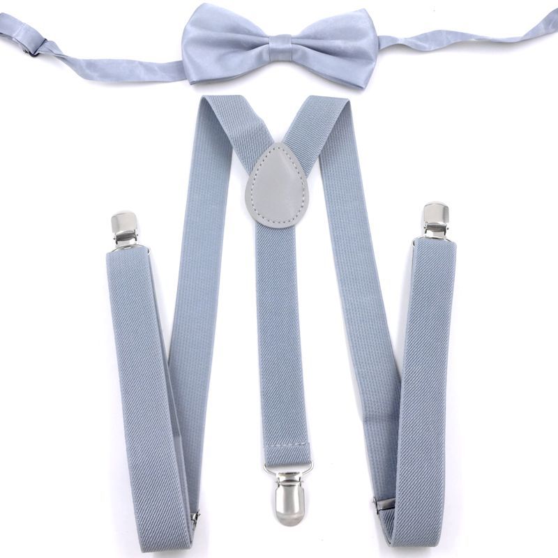 Adjustable Bow Tie Suspenders Set