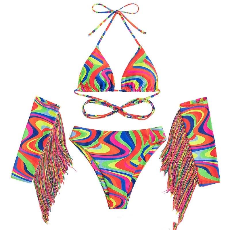 Retro Rave Tasseled Swimsuit