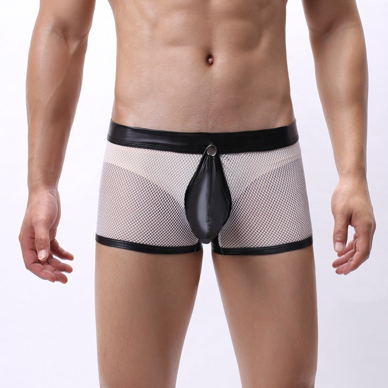 Drop Button Mesh Boxer Brief