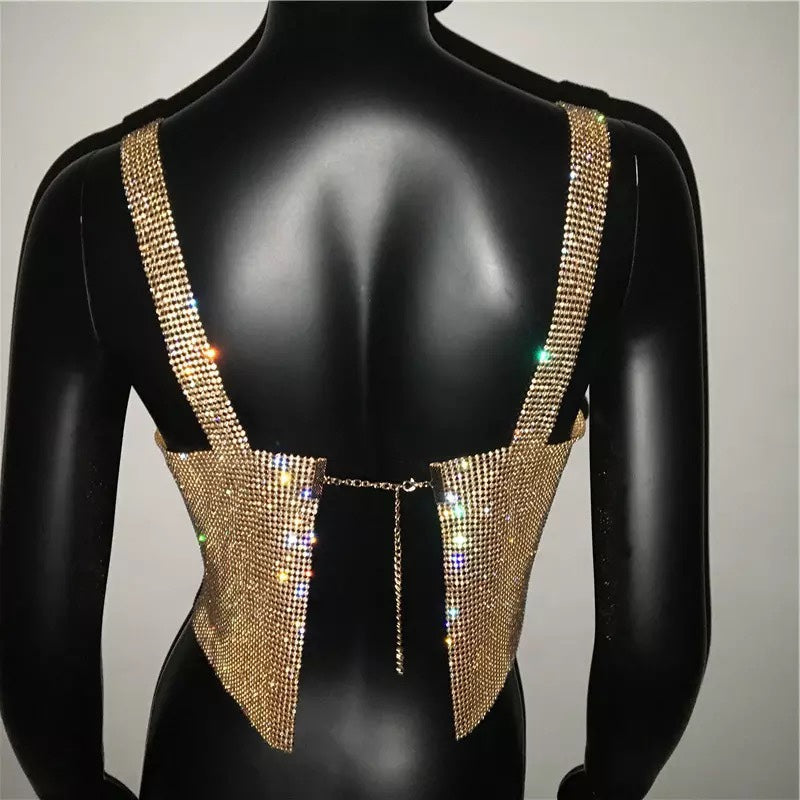 Rhinestone Crop Top