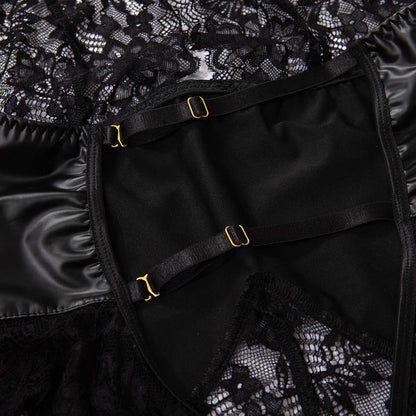 Kinks Laced Leather Bodysuit