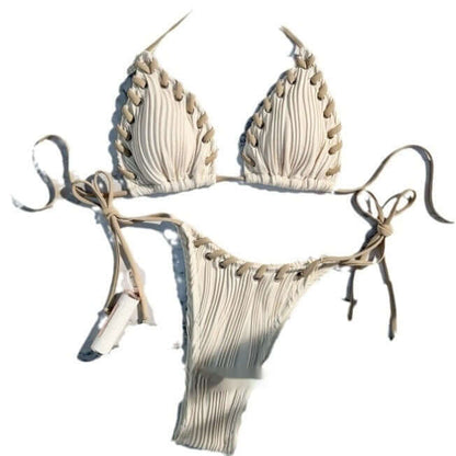 Stitched Edge Thong Bikini
