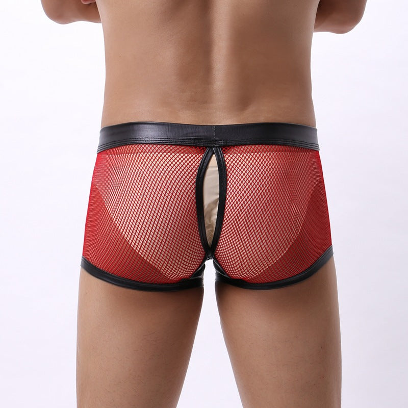 Drop Button Mesh Boxer Brief