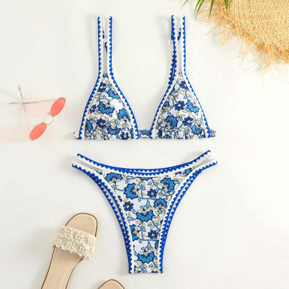 Vintage Split Hip Cheeky Bikini