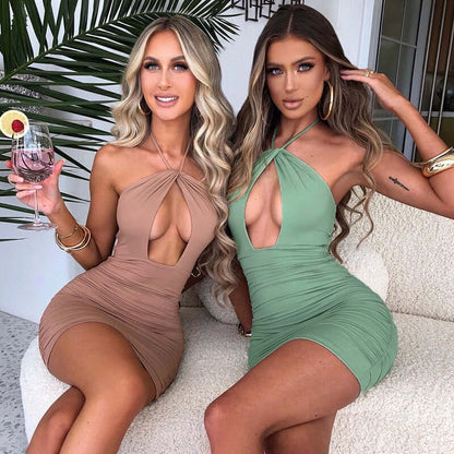 Hanging Neck Cocktail Dress