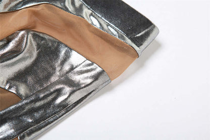 Metallic Mesh Panel Set Or Bodysuit