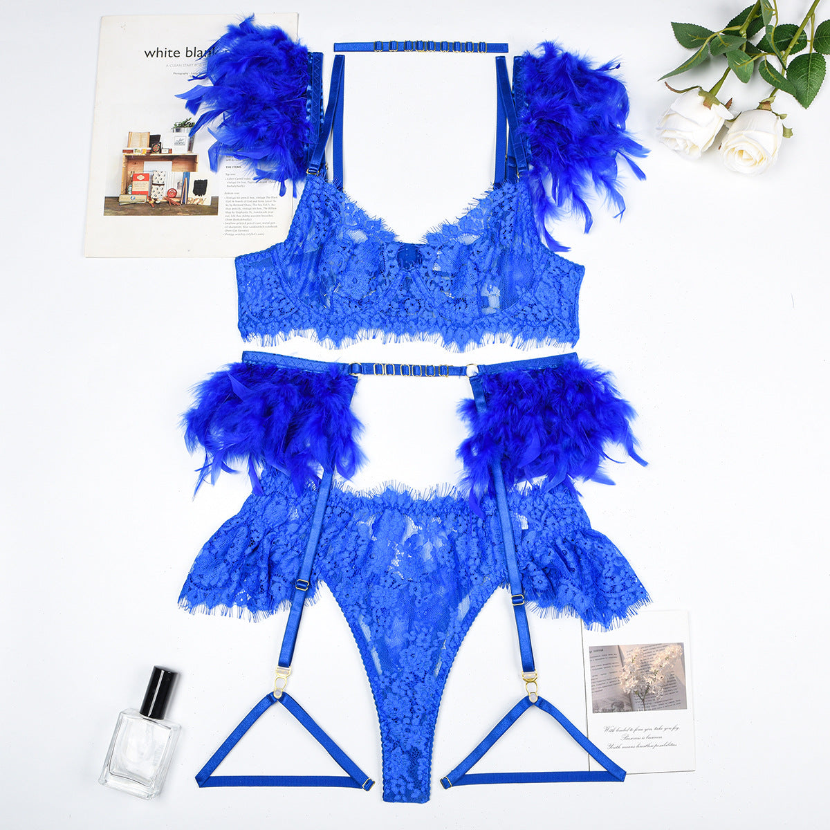 Flyaway Frayed Lace Set