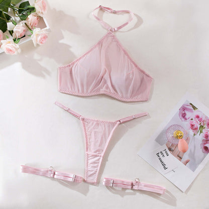 Mesh to You Halter Three-piece Set