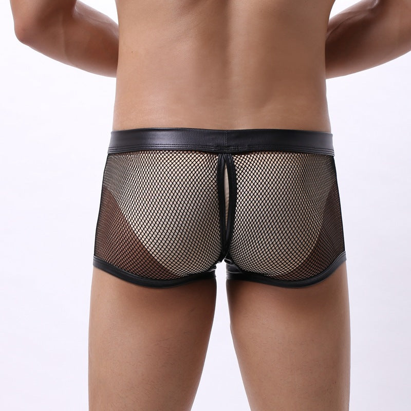 Drop Button Mesh Boxer Brief