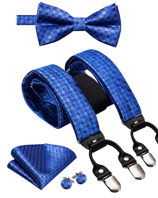 Silk Suspender Set with Cufflinks, Pocket Square and Bowtie