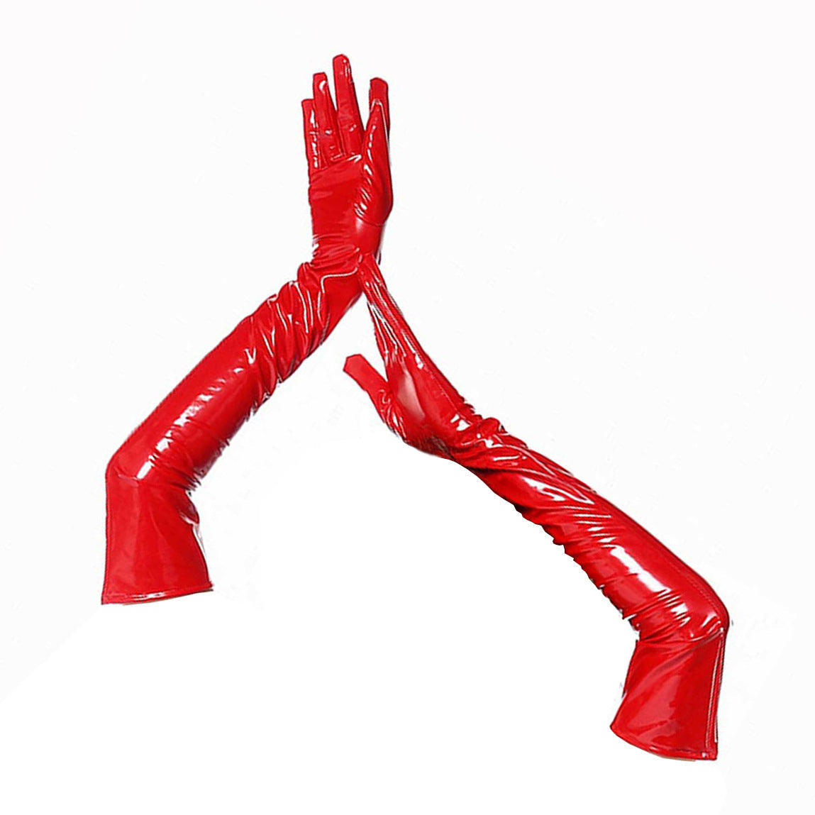 PU Leather Gloves (Black and Red)