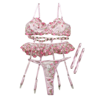Magic Gardens Flower Band Garter Set