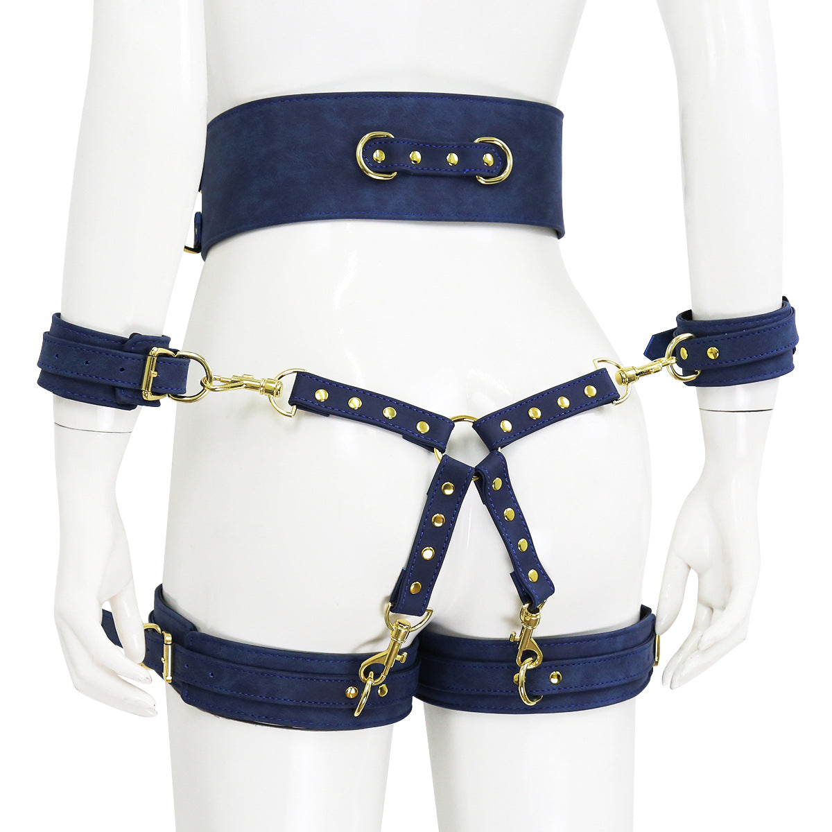 Leather Handcuffs Leg Harness