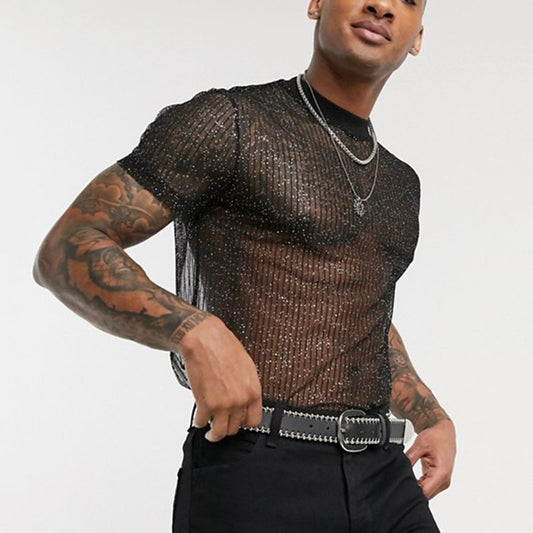 Men's Mesh Shimmer Tee