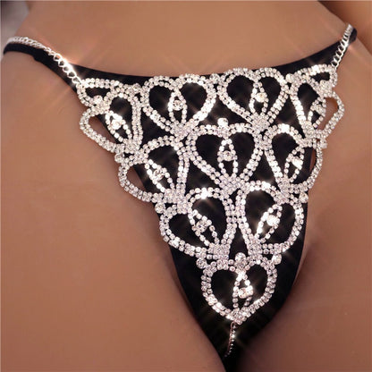 Only Love Rhinestone Luxury Lingerie Set - Body Chain