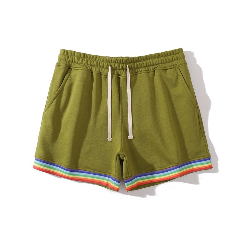 Sweat Workout Shorts Rainbow Trim