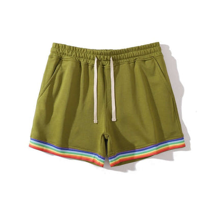 Sweat Workout Shorts Rainbow Trim