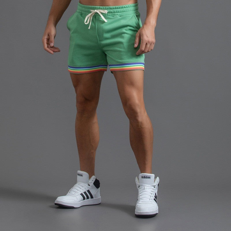 Sweat Workout Shorts Rainbow Trim